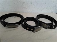 3 new leather Italian design belts with belt