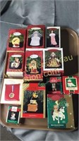 12 hallmark Christmas ornaments in boxes