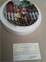 Collectible Hummel Danbury Mint plate with COA