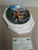 Collectible Hummel Danbury Mint plate with COA
