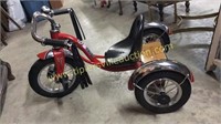 Schwinn red and chrome tricycle