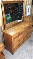 Solid maple dresser with mirror
