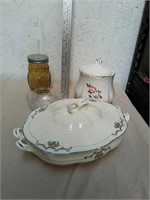 Vintage ceramic serving dishes with lids with