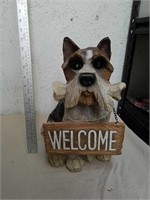 Dog welcome statue 13 in tall