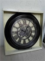 Decorative gear 19 in round wall clock