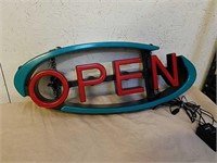 Neon open sign works 22 x 10