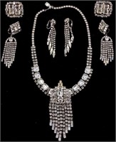 Jewelry Rhinestone Costume Necklace & Earrings