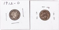 Coin 15 Different Barber Dimes in Good to Fine