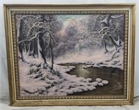 Joseph Dande Snow Scene #5 Original Painting Oil o