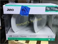 JUNO LED SMOOTH WHITE RECESSED DOWNLIGHT 2 PACK