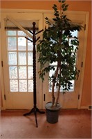 A Coat Tree and a Faux Tree