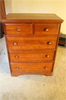 Five-Drawer Dresser with Glass Top