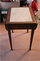 End Table with Marble Insert Top
