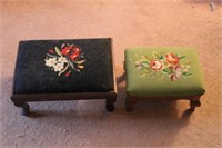 Two Small Upholstered Stools