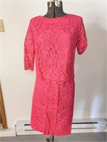 1960'S LACY 2 PC SKIRT SET SIZE SMALL