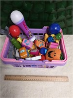 MISC TOY LOT IN BASKET