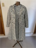 1970'S DRESS & COAT BY JEROLD  SIZE SMALL