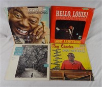 Lot Of 4 Records Vinyl Louis Armstrong Ray Charles