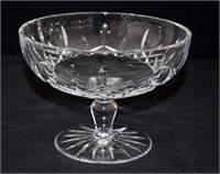 Signed Waterford Crystal Pedestal Candy Dish