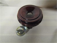 Small Wood Stand with 1" Glass Ball