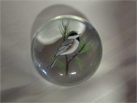 Glass Item with Painted Bottom 2"Tall 4"Wide