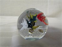 3"Tall Fish and Shells Glass Ball