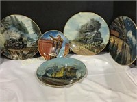 Christian Bell Porcelain Ltd  Railroad Plates