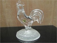 Clear Crystal Rooster 7"Tall