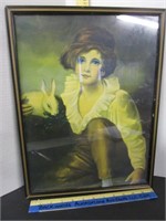 Early framed  print of Pink Boy picture