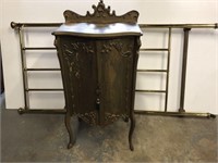 Victorian Style Cabinet and twin brass bed