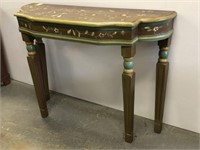Painted Floral Console table