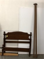 Wood twin bed
