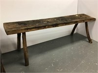 Rustic plank wood table or work bench