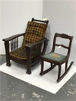 Two Child size chairs includes Morris;