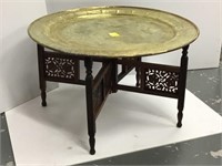 Moorish Brass Tray Side Table