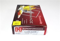 Box of Hornady Superformance 6.5 x 55m Swede