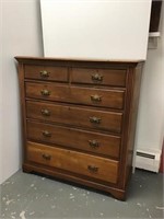Antique Six drawer Tall Dresser