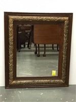 Carved antique oak wall Mirror