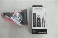 (2) Garmin Watch Band, Black And Toddy Gear The