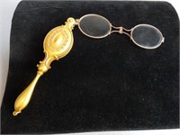 Antique 14k Gold Lorgnette Opera Glasses