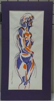 JOHN PETER COLEMAN - Abstract Nude Watercolor