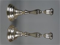 Pair of Antique Austrian Silver Candlesticks