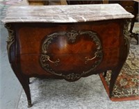 French Louis XV Marble Top Commode