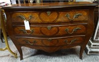 French Rosewood 3 Drawer Commode