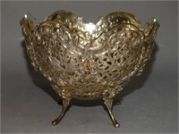 Hanau Silver Reticulated Footed Bowl ca.1900
