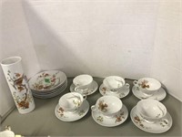 Kaiser - Olivia Pattern - 6 Teacups And Saucers,