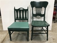 His & Hers green chair pair