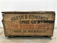 Old Harsh & Edmonds Shoe advertising trunk