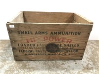 Old wood Federal Ammo crate box