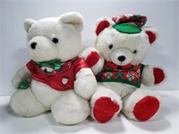 Santa Bear Christmas holiday pair